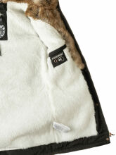 Navahoo Diamond ladies jacket with teddy fur - Black-Gr.M