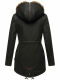 Navahoo Diamond lange Damen Winterjacke mit Teddyfell Schwarz Größe M - Gr. 38