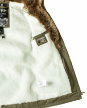 Navahoo Diamond ladies jacket with teddy fur - Green-Gr.M