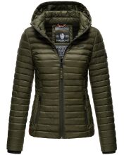 Marikoo Samtpfote leichte Damen Steppjacke Olive Größe S - Gr. 36