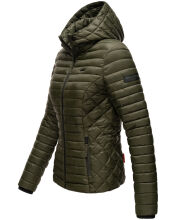 Marikoo Samtpfote leichte Damen Steppjacke Olive Größe S - Gr. 36