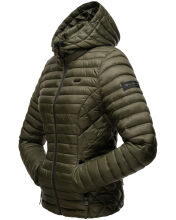 Marikoo Samtpfote leichte Damen Steppjacke Olive Größe S - Gr. 36