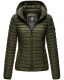 Marikoo Samtpfote leichte Damen Steppjacke Olive Größe M - Gr. 38