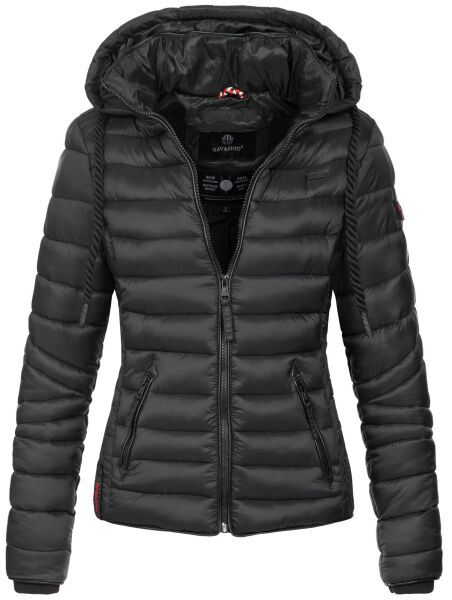 Navahoo Lulana Damen Steppjacke Übergangsjacke Schwarz Größe L - Gr. 40