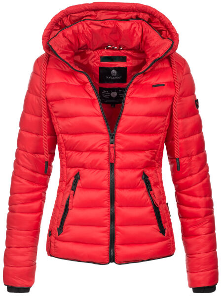 Navahoo Lulana Damen Steppjacke Übergangsjacke Rot Größe XS - Gr. 34