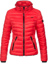 Navahoo Lulana Damen Steppjacke Übergangsjacke Rot Größe XS - Gr. 34