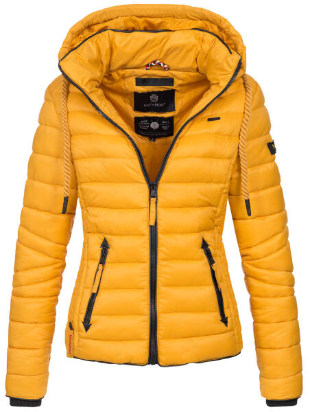 Navahoo Lulana Damen Steppjacke Übergangsjacke Gelb Größe XS - Gr. 34