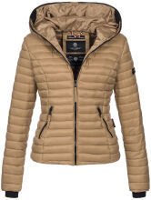 Navahoo Ladies Jacket Quilted Jacket Transition Jacket Quilted Kimuk NEW B348 Camel Size XS - Size 34
