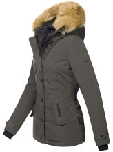 Navahoo Laura warme Damen Winterjacke mit Kapuze Anthrazit-Gr.XS