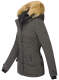 Navahoo Laura ladies winter jacket with faux fur - Anthracite-Gr.XS