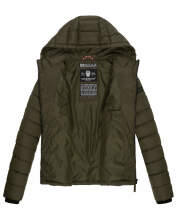 Marikoo Damen Jacke Steppjacke Übergangsjacke gesteppt Frühjahr Camouflage B403 Olive Größe L - Gr. 40