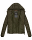 Marikoo Damen Jacke Steppjacke Übergangsjacke gesteppt Frühjahr Camouflage B403 Olive Größe S - Gr. 36