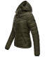 Marikoo Damen Jacke Steppjacke Übergangsjacke gesteppt Frühjahr Camouflage B403 Olive Größe XXL - Gr. 44