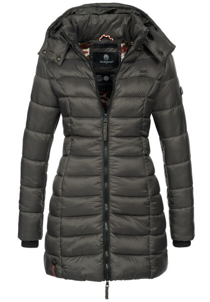 Marikoo Abendsternchen Damen Winterjacke gesteppt Anthrazit Größe XS - Gr. 34