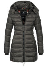 Marikoo Abendsternchen Damen Winterjacke gesteppt Anthrazit Größe S - Gr. 36