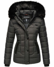 Marikoo Unique Damen gesteppte Winterjacke Anthrazit Größe XS - Gr. 34