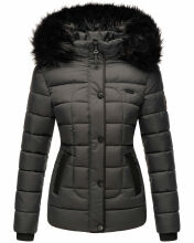 Marikoo Unique Damen gesteppte Winterjacke Anthrazit Größe XS - Gr. 34