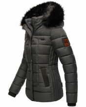 Marikoo Unique Damen gesteppte Winterjacke Anthrazit Größe XS - Gr. 34