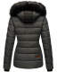 Marikoo Warm Ladies Winter Jacket Quilted Jacket Winterjacket Quilted Parka NEW B391 Anthracite Size XS - Size 34