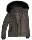 Marikoo Warm Ladies Winter Jacket Quilted Jacket Winterjacket Quilted Parka NEW B391 Anthracite Size S - Size 36