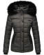 Marikoo Warm Ladies Winter Jacket Quilted Jacket Winterjacket Quilted Parka NEW B391 Anthracite Size M - Size 38