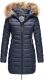 Marikoo Rose Damen Lange Winter Steppjacke Navy Größe M - Gr. 38