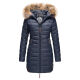 Marikoo Rose Damen Lange Winter Steppjacke Navy-Größe M - Gr. 38