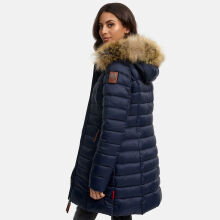 Marikoo Rose Damen Lange Winter Steppjacke Navy-Größe XXL - Gr. 44