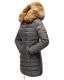 Marikoo Rose Damen Lange Winter Steppjacke Anthrazit Größe XS - Gr. 34