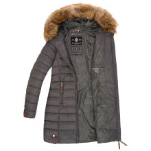 Marikoo Rose Damen Lange Winter Steppjacke Anthrazit-Gr&ouml;&szlig;e XL - Gr. 42