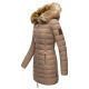 Marikoo Rose Damen Lange Winter Steppjacke Taupe-Größe L - Gr. 40