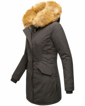 Marikoo Karmaa Damen Parka Winterjacke warm gefüttert Anthrazit Größe XL - Gr. 42