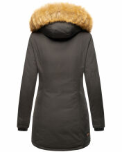 Marikoo Karmaa Damen Parka Winterjacke warm gefüttert Anthrazit Größe XL - Gr. 42