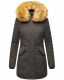 Marikoo Karmaa Damen Parka Winterjacke warm gefüttert Anthrazit Größe XL - Gr. 42