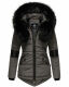 Navahoo Nirvana Damen Parka Winterjacke mit Kunstfell Anthrazit Größe XS - Gr. 34