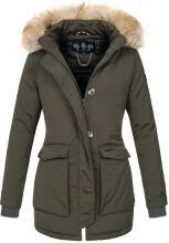 Navahoo Schneeengel Damen Winterjacke warm gefüttert mit Kapuze Anthrazit Größe XS - Gr. 34