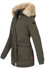 Navahoo Schneeengel Damen Winterjacke warm gefüttert mit Kapuze Anthrazit Größe XS - Gr. 34