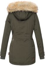 Navahoo Schneeengel Damen Winterjacke warm gefüttert mit Kapuze Anthrazit Größe XS - Gr. 34