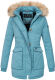 Navahoo Schneeengel Damen Winterjacke warm gefüttert mit Kapuze Light Blue Größe S - Gr. 36