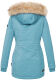 Navahoo Schneeengel Damen Winterjacke warm gefüttert mit Kapuze Light Blue Größe S - Gr. 36