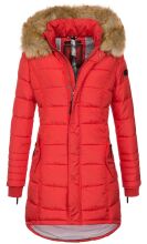 Navahoo Papaya Damen gesteppte Winterjacke mit Doppelzipper und gef&uuml;ttert Rot Gr&ouml;&szlig;e XXL - Gr. 44