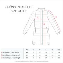 Navahoo Papaya Damen gesteppte Winterjacke mit Doppelzipper und gef&uuml;ttert Rot Gr&ouml;&szlig;e XXL - Gr. 44