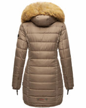 Navahoo Papaya Damen gesteppte Winterjacke mit Doppelzipper und gefüttert Taupe Größe S - Gr. 36