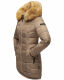 Navahoo Papaya Damen gesteppte Winterjacke mit Doppelzipper und gefüttert Taupe Größe S - Gr. 36