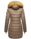 Navahoo Papaya Damen gesteppte Winterjacke mit Doppelzipper und gefüttert Taupe Größe S - Gr. 36