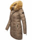 Navahoo Papaya Damen gesteppte Winterjacke mit Doppelzipper und gefüttert Taupe Größe XL - Gr. 42