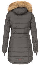 Navahoo Papaya Damen gesteppte Winterjacke mit Doppelzipper und gefüttert Anthrazit Größe XS - Gr. 34