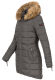 Navahoo Papaya Damen gesteppte Winterjacke mit Doppelzipper und gefüttert Anthrazit Größe XS - Gr. 34