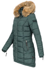 Navahoo Papaya Damen gesteppte Winterjacke mit Doppelzipper und gefüttert Forest Green Größe XS - Gr. 34