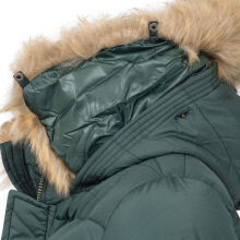 Navahoo Papaya Damen gesteppte Winterjacke mit Doppelzipper und gefüttert Forest Green Größe XS - Gr. 34